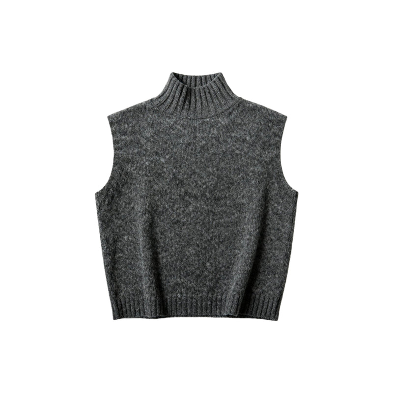 Mockneck Sleeveless Jumper