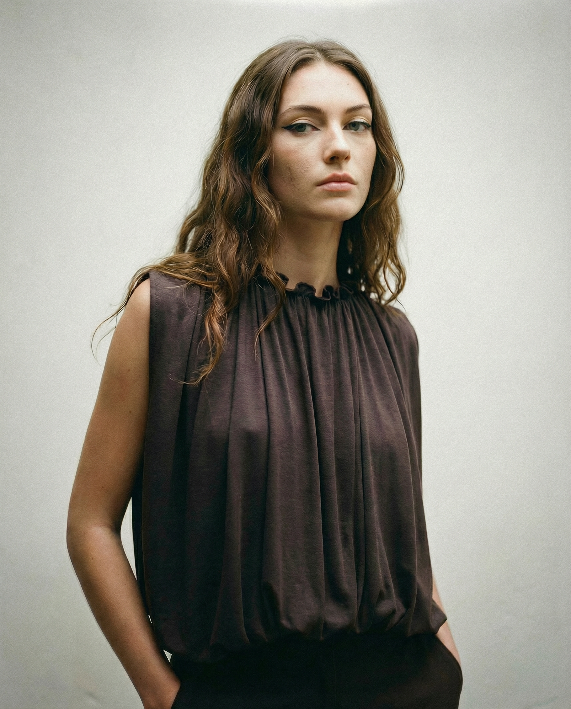 Aya Asymetric draped top