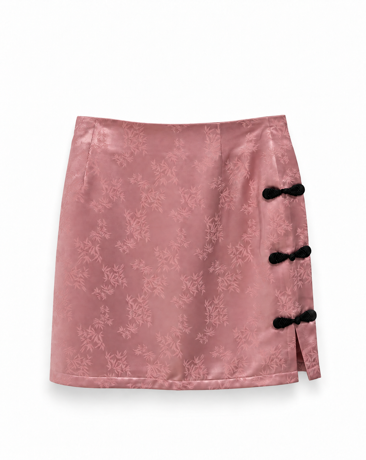 Pearl Pink Bamboo Mini Skirt