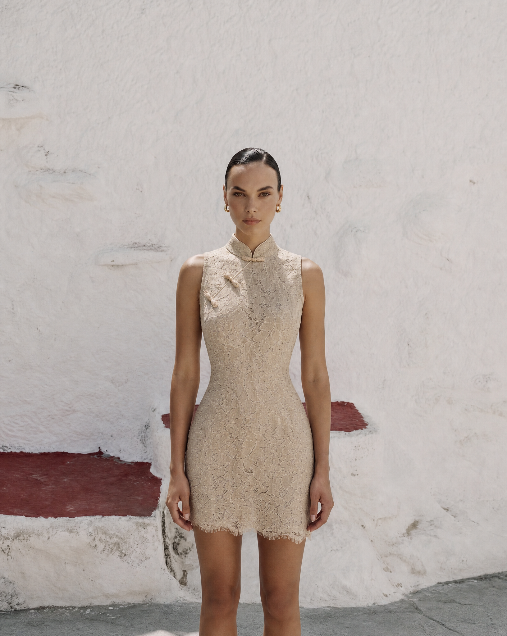 Sanya Asymetric Lace Dress