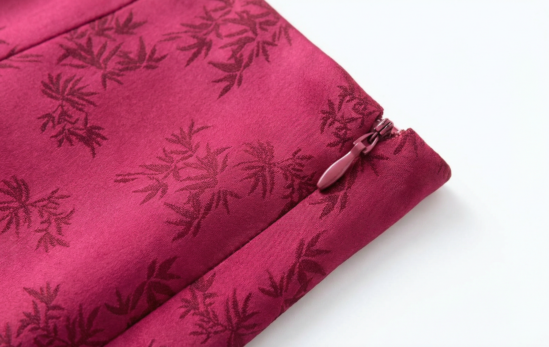 Crimson Red Bamboo Mini Skirt