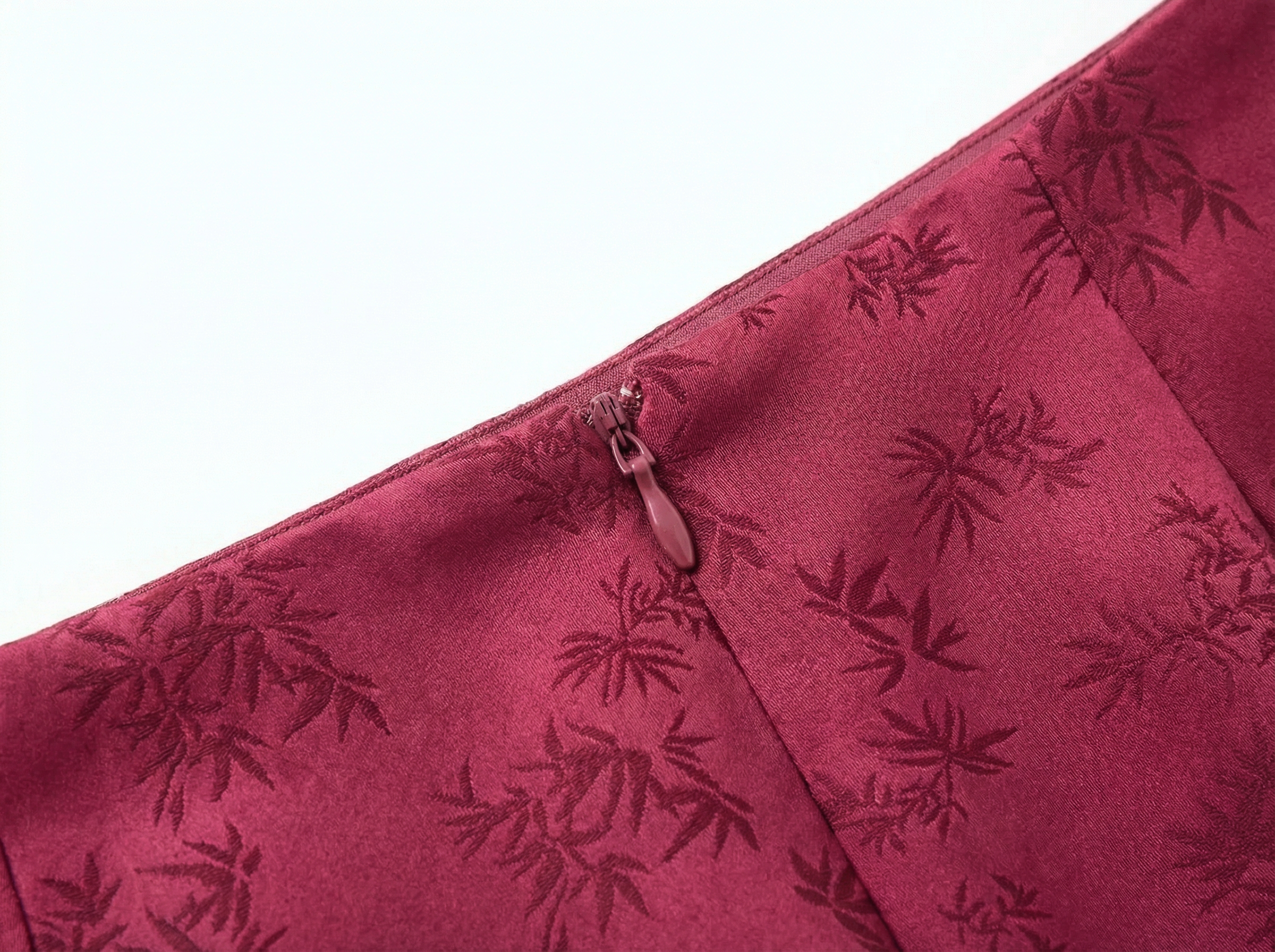 Crimson Red Bamboo Mini Skirt